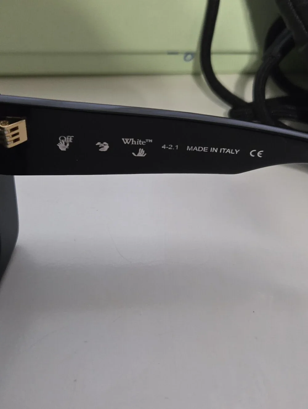 Off-White Black Rectangular Cat-Eye Sunglasses